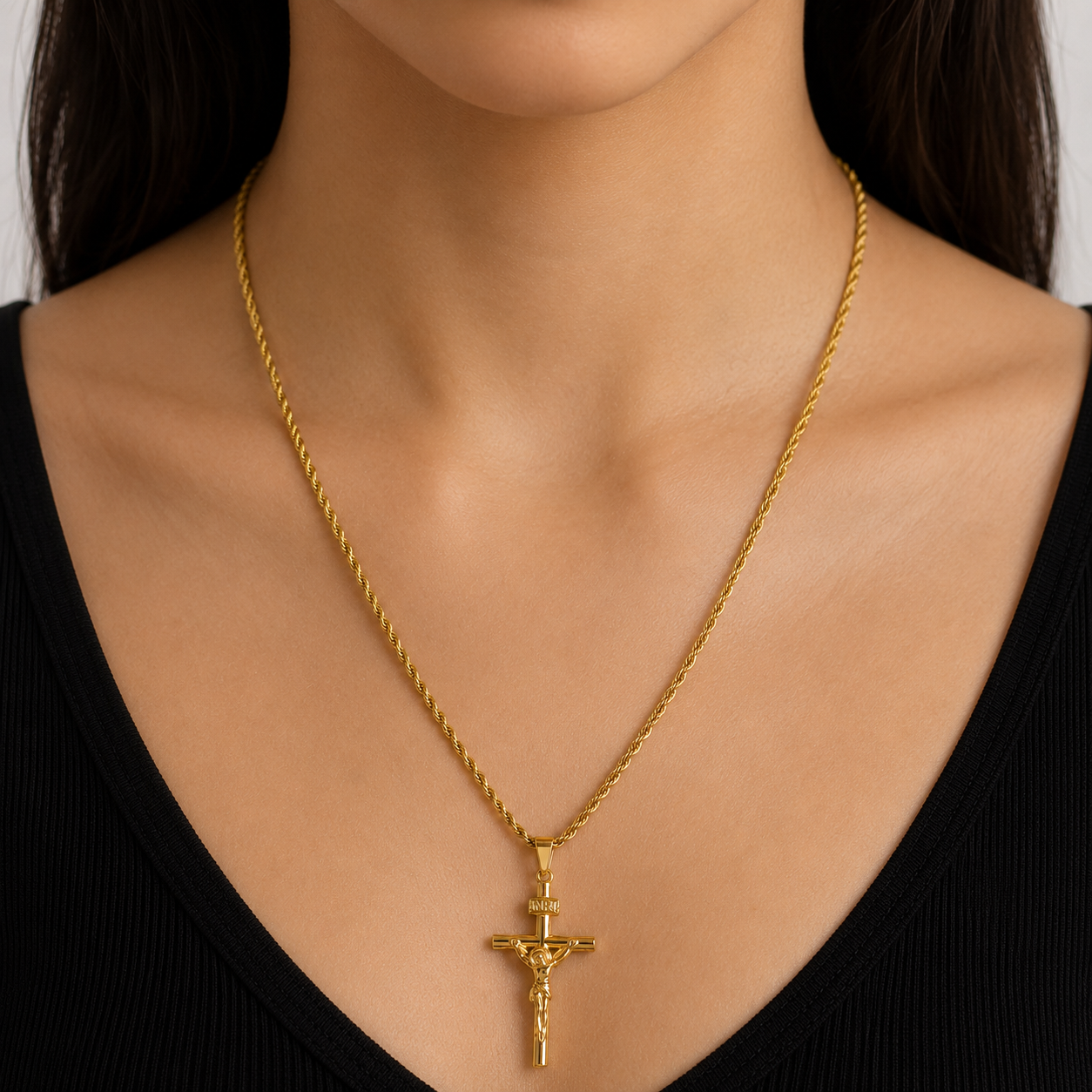 Padre Pio Holy Cross Necklace